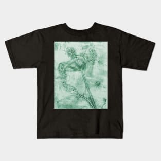 Inner Peace Cow Parsley North Sea Green Kids T-Shirt